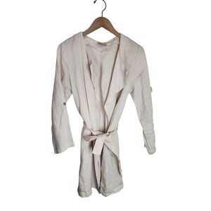 Alessia Pacini‎ Jacket Women's Small Open Front Carigan Wrap Belt Linen